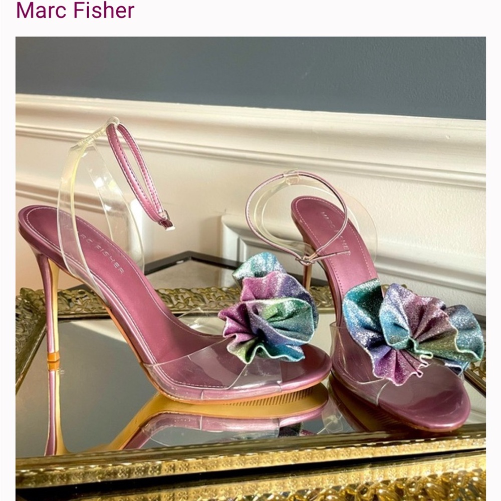Marc Fisher Super Sexy Purple and Multicolor Floral Heels